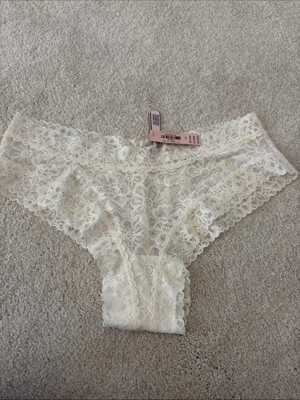 Victoria's Secret Lace Bikini Panty - Ivory Cream